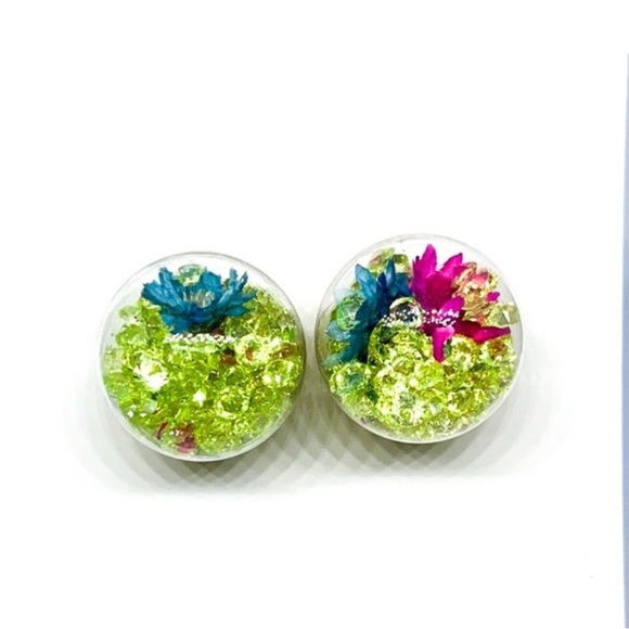 NWT Super Unique Fun Gold Plated CZ bubble earrings new. Never worn - Picture 7 of 10